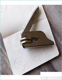 Other Home Garden Customized Library Book Invitation Embosser Stamp Embossing Notary Seal For Personalized Motto Make Your Dro Soi6945549