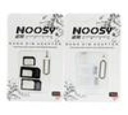 Noosy Adapter with Eject Pin 4 in 1 Nano Micro Standard Sim Card Converter for Samsung Cell Phone 1000pcs8076252