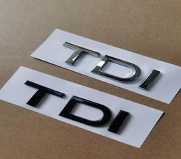 1X Chrome glossy black ABS TDI car rear Emblem sticker for A1 A3 A4 A5 A6 A6L A7 A8 S3 S6 Q3 Q5 Q7 TT S RS1568547