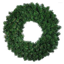 Decorative Flowers ABSF 1 Pcs Green Artificial Pine Wreath Garland For Front Door Window Fireplace Christmas Decoration