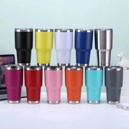 Water Bottles Ah Yuan 30oz Spray Plastic Car Cup Stainless Steel Large Capacity Double Layer Vacuum Insulation