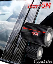 Nano Carbon Fiber Car Sticker DIY Paste Protector Strip Auto Door Sill Side Mirror Anti Scratch Tape Waterproof Protection Film6413659