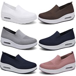 new breathable casual men women's shoes with fly woven mesh surface GAI featuring a lazy and thick sole elevated cushion sporty rocking shoes 35-45 41 XJXJ