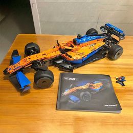 New IN 42141 McLarened Tech Compatible F1 Formula Car Model Building Blocks City Vehicle Bricks Toys for Kids Christmas GiftsL240118 240308