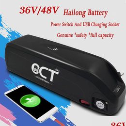 Batteries Hailong 48V 24Ah Electric Bike Battery 36V Cells 16850 Bicycle Pack For 350W-1500W Charger And Bag Drop Delivery Electronics Dherj