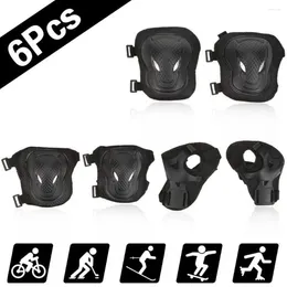 Knee Pads Security Protected Elbow Wrist Sports Durable Skate Roller Guard Black Protective Gear Set Women Men Adult