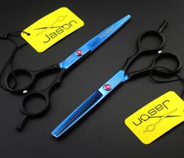 323 55039039 16cm Brand Jason TOP GRADE Hairdressing Scissors 440C Professional Barbers Cutting Scissors Thinning Shears H3757885