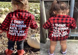 2018 Spring Baby Boys Girls Long Sleeve Shirt Plaids Red Black Checks Tops Blouse Cotton Clothes Outfit 15Y Kids Children Shirt2901008