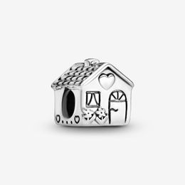 Sweet Home 100% 925 Sterling Silver Little House Charms Fit Original European Charm Bracelet Fashion Jewelry Accessories for Women310R