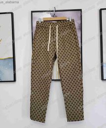 Men's Pants 21ss Mens designer Jacquard pants Spring summer Men Denim Pant Double Trousers high yellow khaki S-3XL 240308