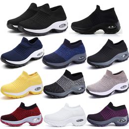 Large size men women shoes cushioned flying woven sports shoes foot covers foreign trade casual shoes GAI socks shoes fashionable versatile 35-44 XJXJ