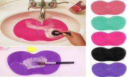 Newest Silicone brush cleaner Cosmetic Make Up Washing Brush Gel Cleaning Mat Foundation Makeup Brush Cleaner Pad Scrubbe Board6850639