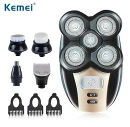 KEMEI KM 1000 4D Male Face Care 5in1 Suit Replaceable Portable Razor Nose Trimmer Hair Clipper Electric Shaver9539062