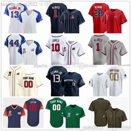 Stitched 2024 Baseball Jersey 13 Ronald Acuna Jr. 28 Matt Olson 1 Ozzie Albies 99 Spencer Strider 27 Austin Riley 54 Max Fried 23 Michael Harris II 16 Travis d'Arnaud