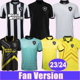 23 24 Botafogo Mens Soccer Jerseys SOARES MATHEUS BABI BERNARDO O.SAUER Home Black Away GK 3rd Aad 4th Football Shirt Short Sleeve Adult Uniforms