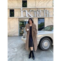 2023 New Haining Long Women's Autumn Winter Thickened And Warm Fashion Imitation Fur Artificial Mink Coat 372093