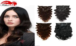 Hannah product Clip In Wavy Human Hair Cilp In Extensions Human Hair Clip On Extensions 1026quot Real Natural Hair Clip Body Wa8545420