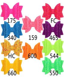 3039039 Neon Hairbows For Girls Colorful Glitter Three Layers Swallowtail Hair Clips Neon Color Mini Hairpins Party Hair Acc1128481