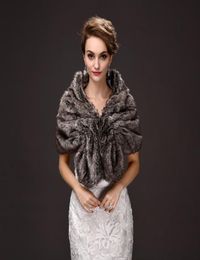 Rabbit Hair Faux Fur Shrug Wedding Stole Shawl Shrug Bridal Prom Wedding Jacket Bolero Cape De Mariee Faux Fur Wedding Wraps6968315