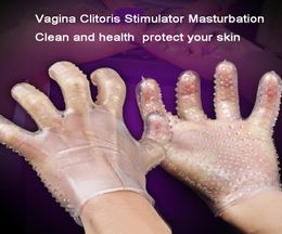 Massage Soft Gloves Masturbation Spike Spots Gloves For Unisex Finger Sex Toys For Couples Male Masturbator EroticToy Sex Tool For5776242