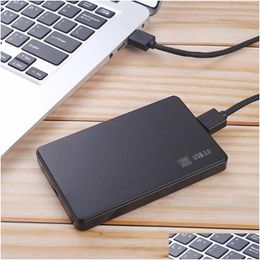 External Hard Drives 2.5 Inch Sata To Usb 3.0 2.0 Adapter Hdd Ssd Box 5 6Gbps Support 2Tb Drive Enclosure Disc Case For Windowsss Dro Dhrpo