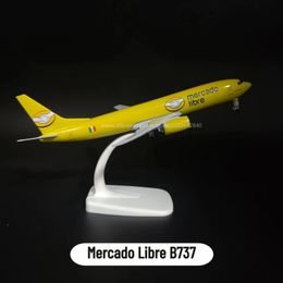 Scale 1 250 Metal Aircraft Model Replica Mexico Airlines B737 Mercado Aeroplane Aviation Miniature Art Collection Kid Boy Toy 240223