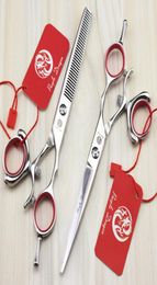 hairdressing scissors set Silvery 360 Thumb Swivel handle 6 INCH for choose 440C with scissors bag 1PAIRSLOT NEW6860175