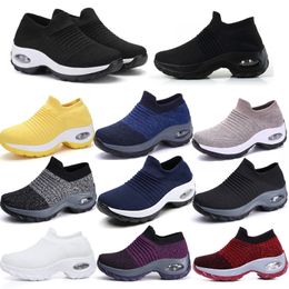 Large size men women shoes cushioned flying woven sports shoes foot covers foreign trade casual shoes GAI socks shoes fashionable versatile 35-44 48 XJXJ