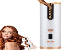 LCD Full Automatic Hair Curler Rotating Curling Iron Ceramic Heating Hairs Stick Professional Magic Heat Tube With Clips dorp ship6855543