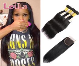 Peruvian Straight Hair Bundles With Closure 4pieces Human Hair With Lace Closure 100 Unprocessed Straight Hair Weaves With 4 X 4 4322030