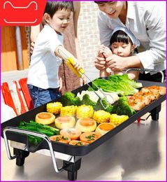 Household Electric Oven Electric Grill Baking Pan Korean Teppanyaki Smoke NonStick Barbecue Grill5382986