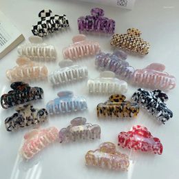 Hair Clips Korean Fashion Large 8.5cm Geometric Keel Clip Claw Advanced Sense Double Layer Tooth Acetic Acid Shark For Woman