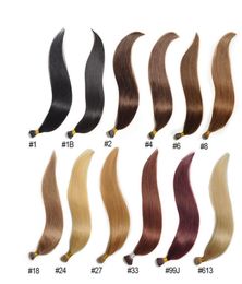 100g 1gs 16quot 18quot 20quot 22quot 24quot Keratin Stick I Tip Human Hair Extensions INDIAN REMY hair 613 light blond7882452