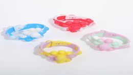 Tie Dye Push Bracelets Sensory Bubbles per Bangle Bangle Toys Kids Rubber Wrist Band Early Education Toy Halloween Christmas G80S4NY6653182