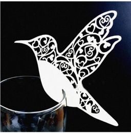 New Fashion Creative Bird Paper Wine Glass Place Card Wedding Party Decoration 200pcslot 2851260