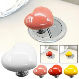 Bath Accessory Set Colourful Heart Shaped Toilet Press Button Assistant Fashion Love Portable Handle Tool 2024