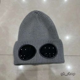 CP Caps Men's Designer Ribbed Knit Lens Hats Women's Extra Fine Merino Wool Goggle Beanie Official Website Version 7761