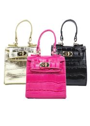 Fashion Kids Handbag Alligator Grain Girls Mini Bag Stylish Baby Tote Bags Children039s Messenger Bags PU Leather Whole Des6834917