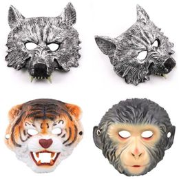 Costume party mask Halloween masks Children costume party prop Werewolf animal mask horror animal Wolf dog mask Wolf face face mas1761232