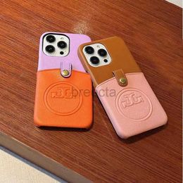 Cell Phone Cases Designer Cases For IPhone 14 Pro Max 11 12 13 13pro 13promax X Xs Xr Case Card Pocket Letters Shell Nice 23 240304