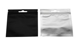 8513cm Black Reclosable Zip lock Clear Plastic Packing Pouch Self Sealing Storage Package Bags 100PcsLot Aluminium Foil Zipper P5567035