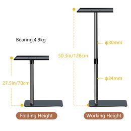 128cm50Inch Floor Projector Support Stand Metal Holder Multi-angle Adjustable 360 PTZ Rotating Projector Bracket for Film Video 240306