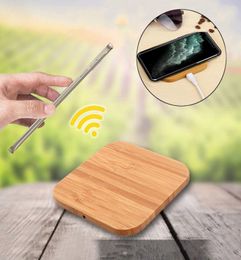 WOODED Bamboo Wireless Charger Wood Wooden Pad Qi Fast Charging Dock USB Cable Tablet For iPhone 11 Pro Max Samsung Note10 Plus9461523