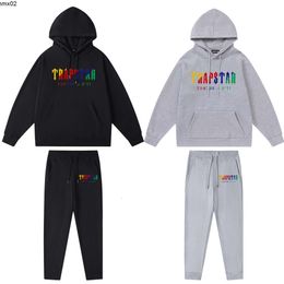 Trapstar Oversized Hoodie Mens Tracksuit Designer Shirts Print Letter Luxury Black and White Grey Rainbow Colour Summer Sports Fashion Cotton Cord Top 48k3