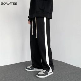 Pants Pants Men Joggers Side Striped Casual Korean Style Trendy Loose Wide Leg Trousers Allmatch Daily Students Harajuku 90's Male