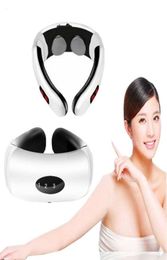 New Electric Pulse Back and Neck Massager Far Infrared Heating Tool Health Care Relaxation Intelligent Cervical Massager7687314