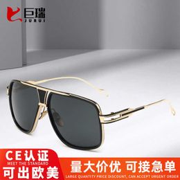 2024 retro square women's sunglasses Trendy mens 615 trendy metal womens big frame couple toad glasses round face Sunglasses