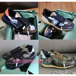 With Box es ity Top Design Men Camo Rockrunner Sneakers Shoes Suede Leather Sport Low-top Camouflage Mesh Fabric Rub EkC valentines R5PC