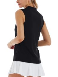 T-Shirt Summer Women Sleeveless Polo Golf Shirts Athletic Tennis Quick Dry UPF50 Protection VNeck with Collar Tank Top Moisture Wicking