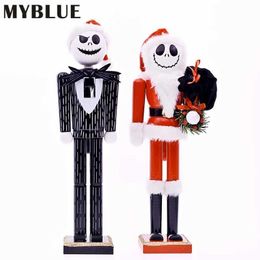 Anime Manga 2023 Christmas Decoration Nutcracker MYBLUE New Year Halloween Skull Statue Nutcracker Statue Family Room Decoration J240308